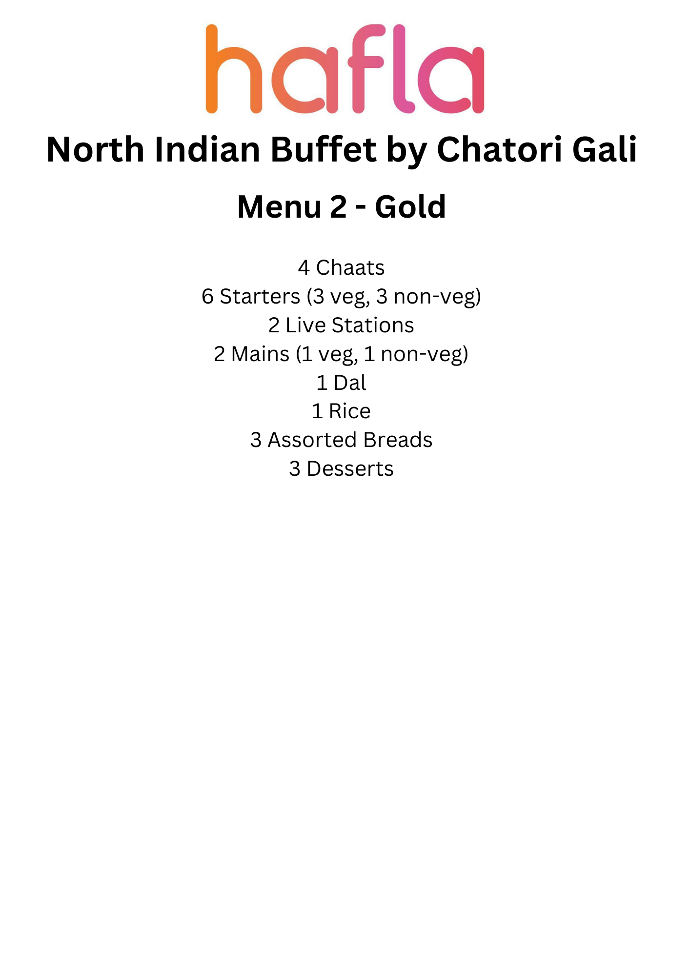 North Indian Buffet by Chatori Gali