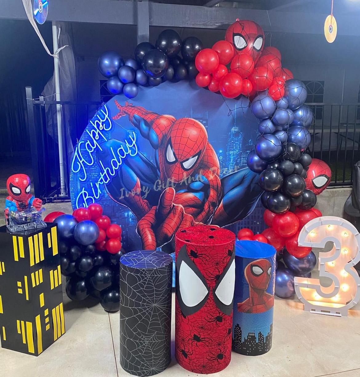 City Spiderman Theme Birthday Decor