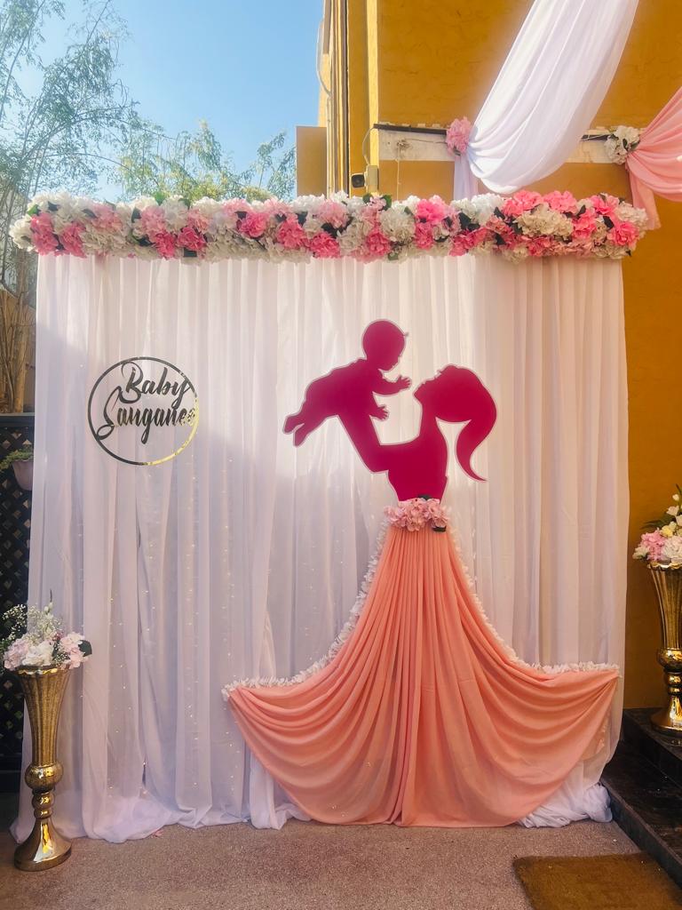 Curtain Baby Shower Decor