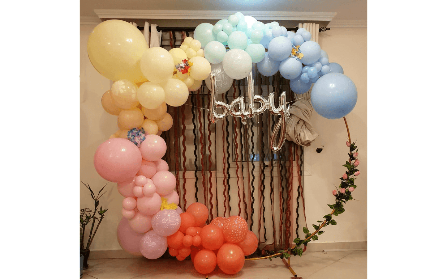 Light Colored Backdrop Decor