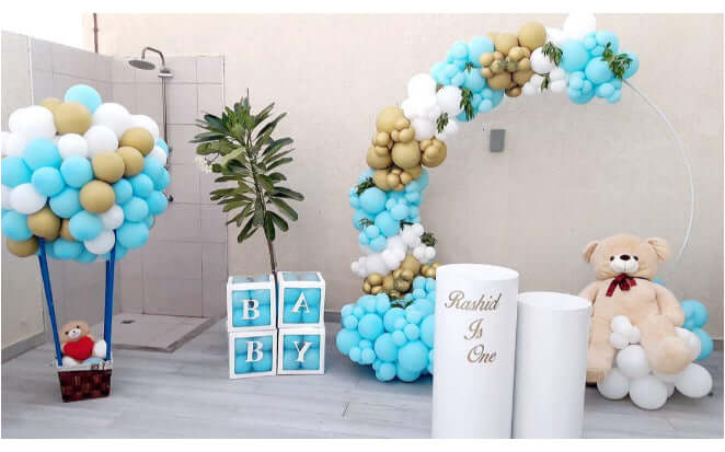 Alpha Teddy Birthday Backdrop