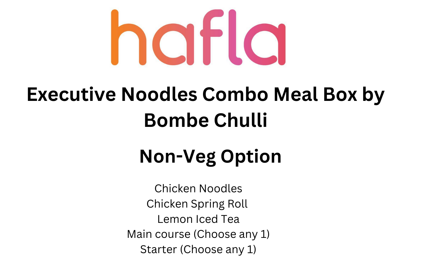 Executive Noodles Combo Meal Box by Bombe Chulli