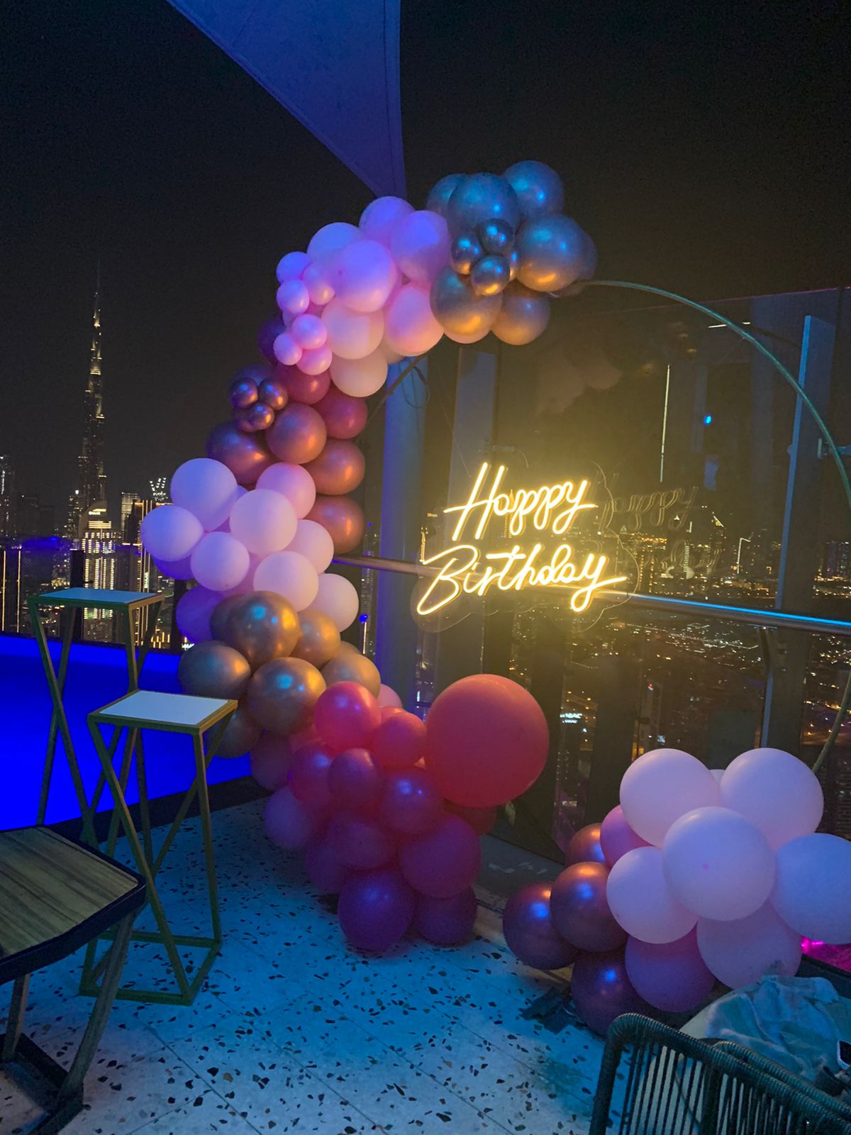 Happy Birthday Night Decor