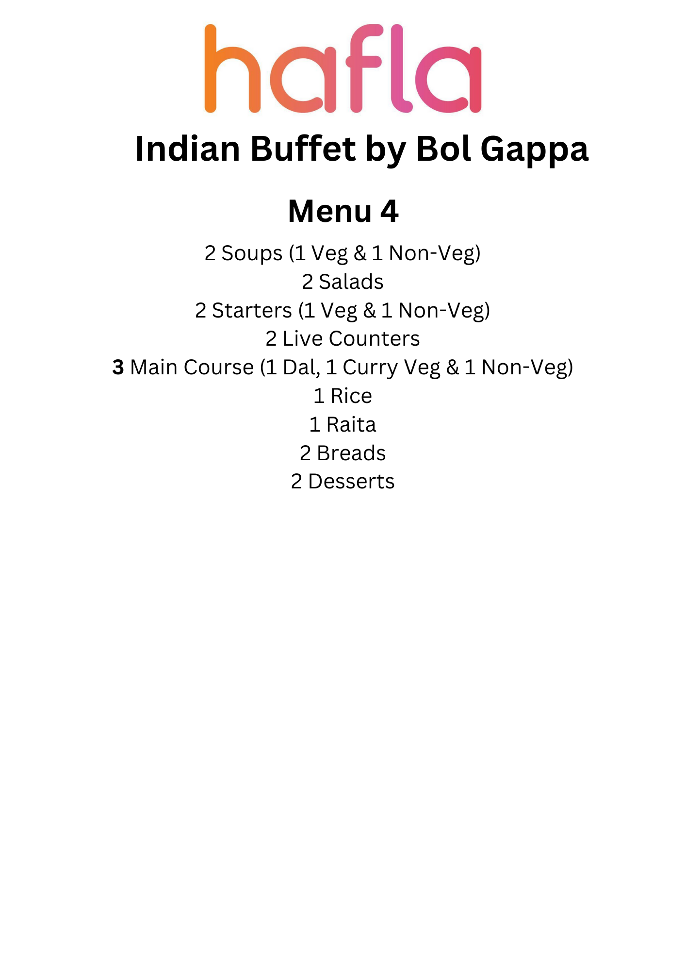 Indian Buffet by Bol Gappa