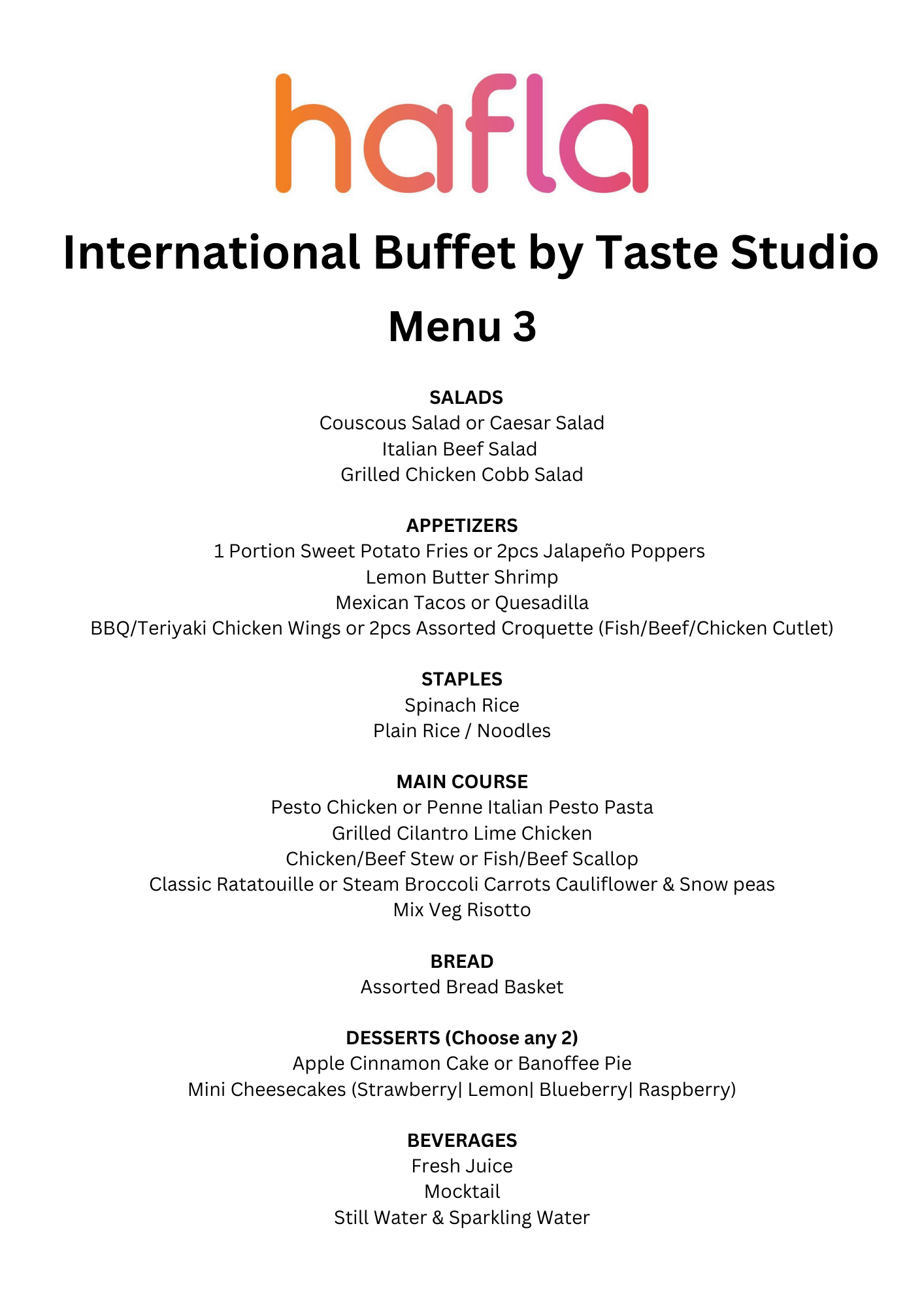 International Buffet by Taste Studio