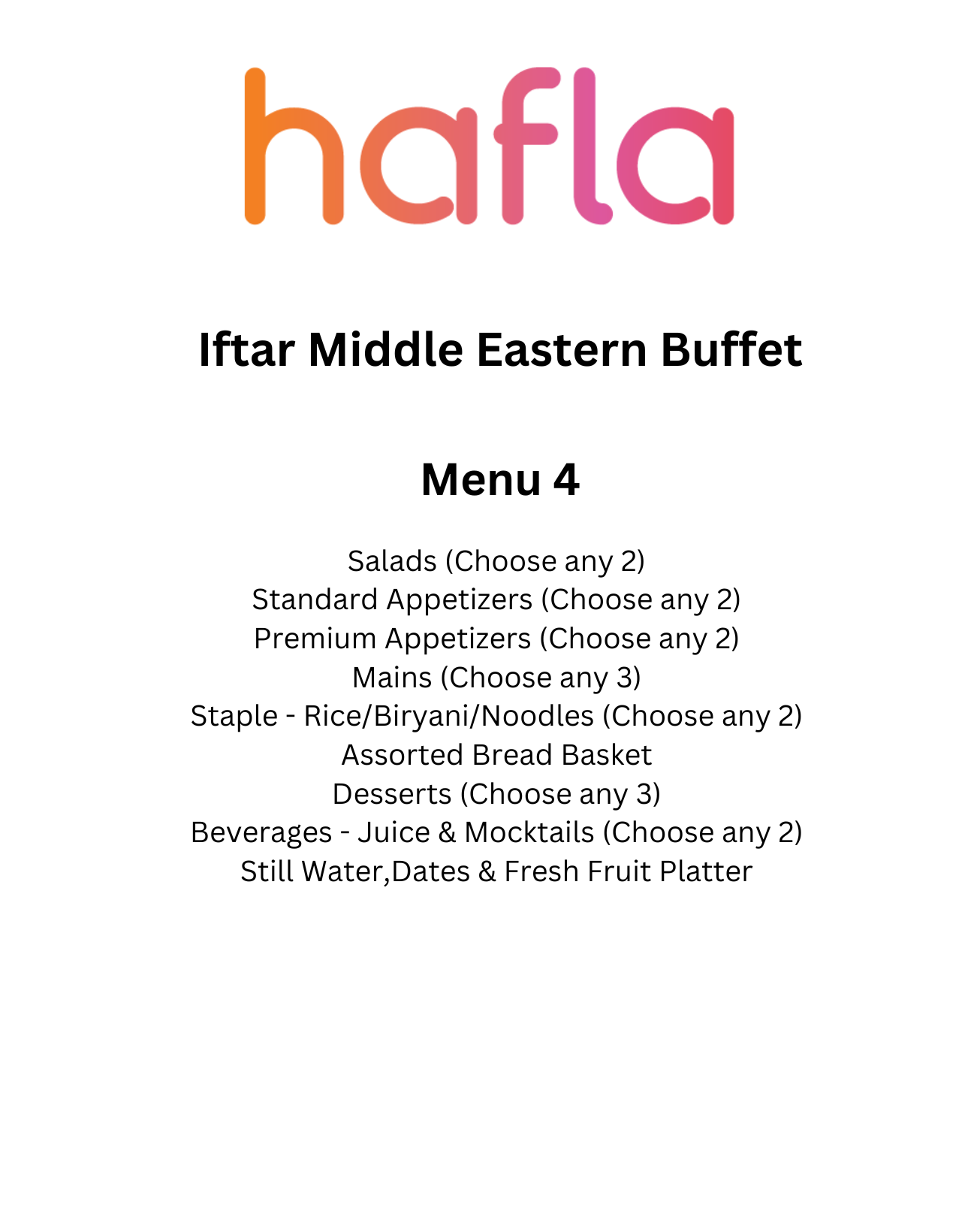 Iftar Middle Eastern Buffet