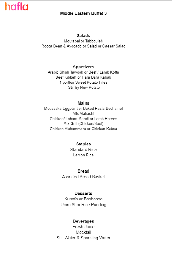 Middle Eastern Buffet by Taste Studio