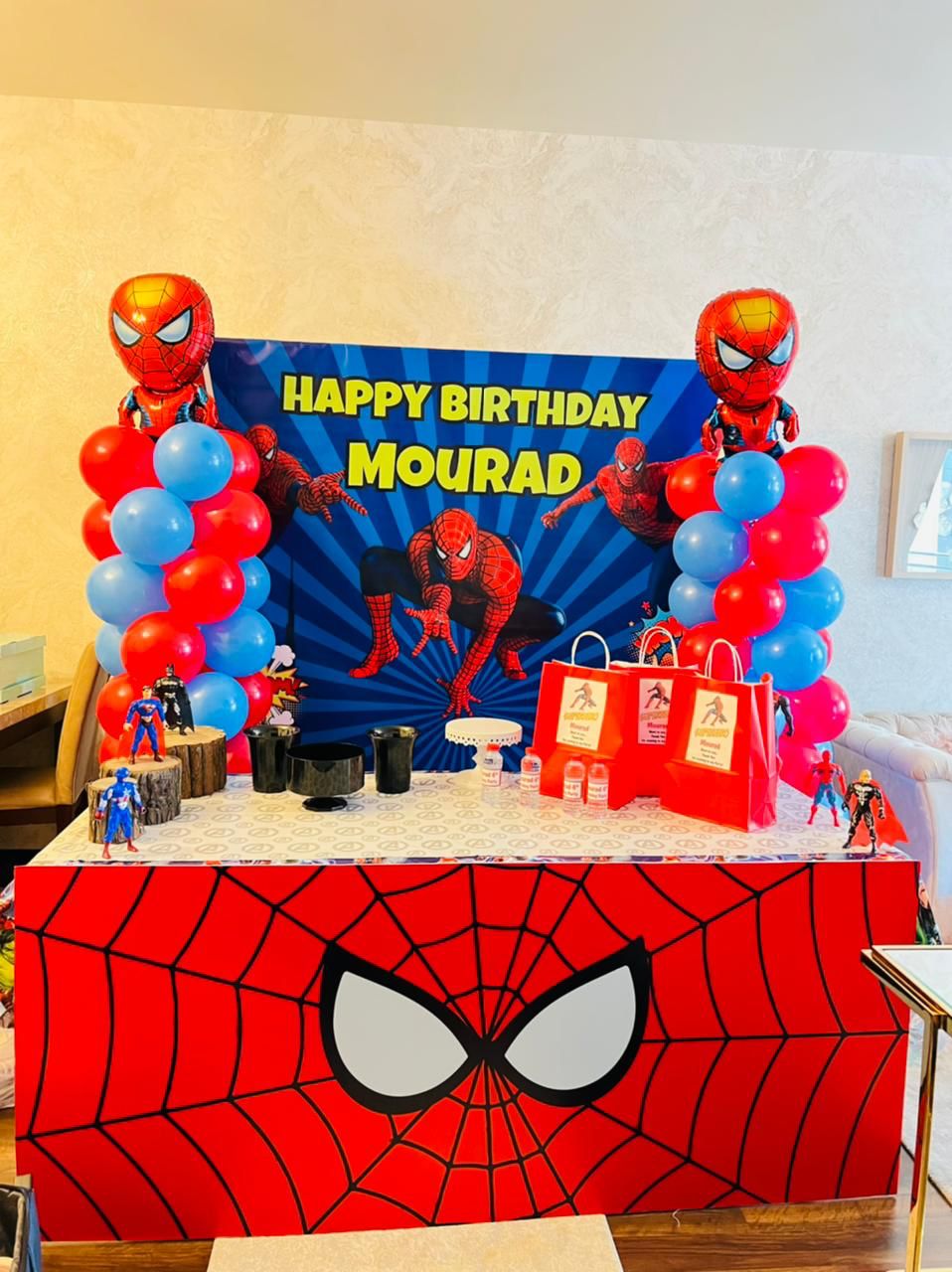 Mourad Spiderman Theme Birthday Decor