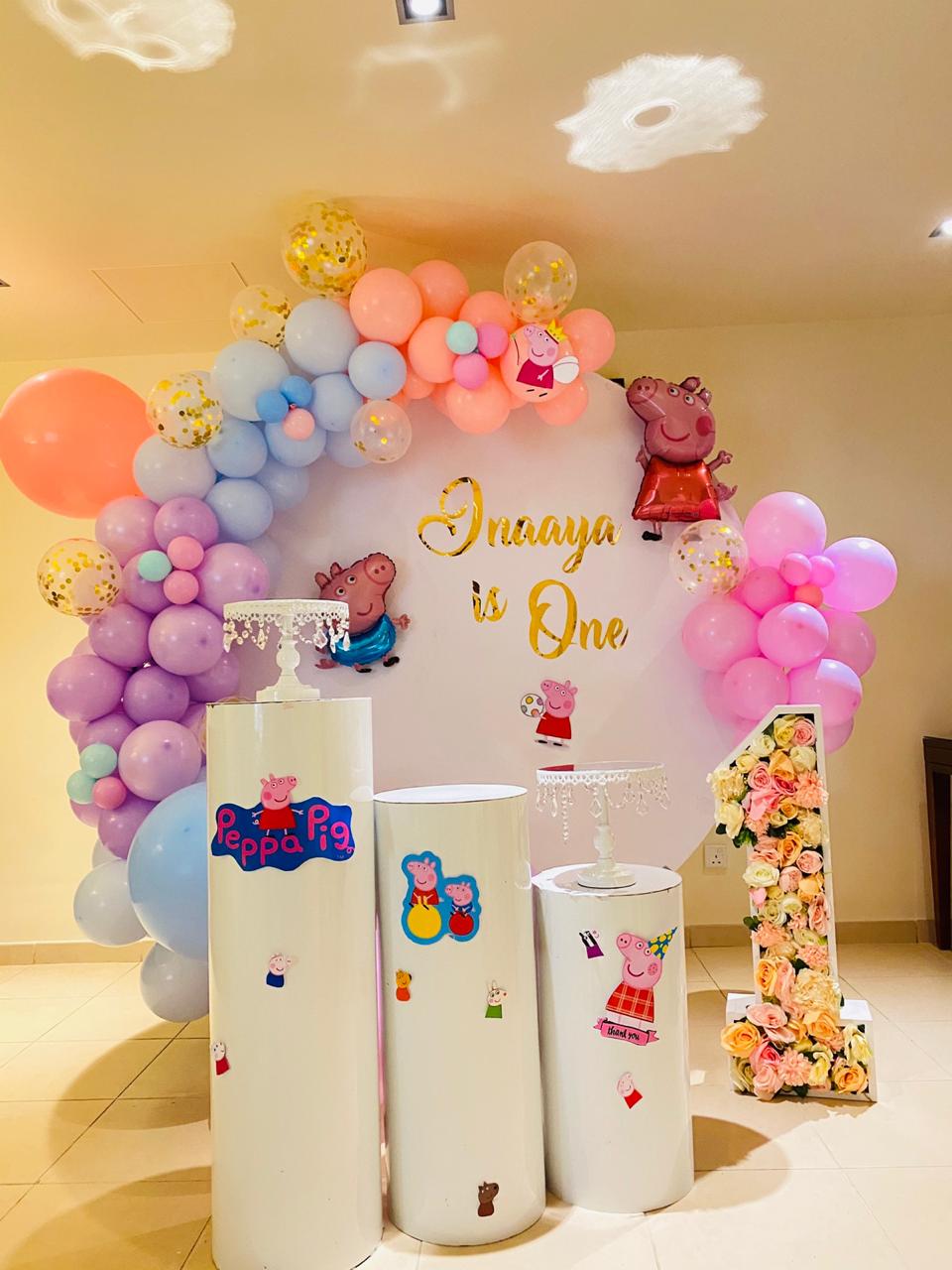 Peppa Big Round Backdrop Decoration