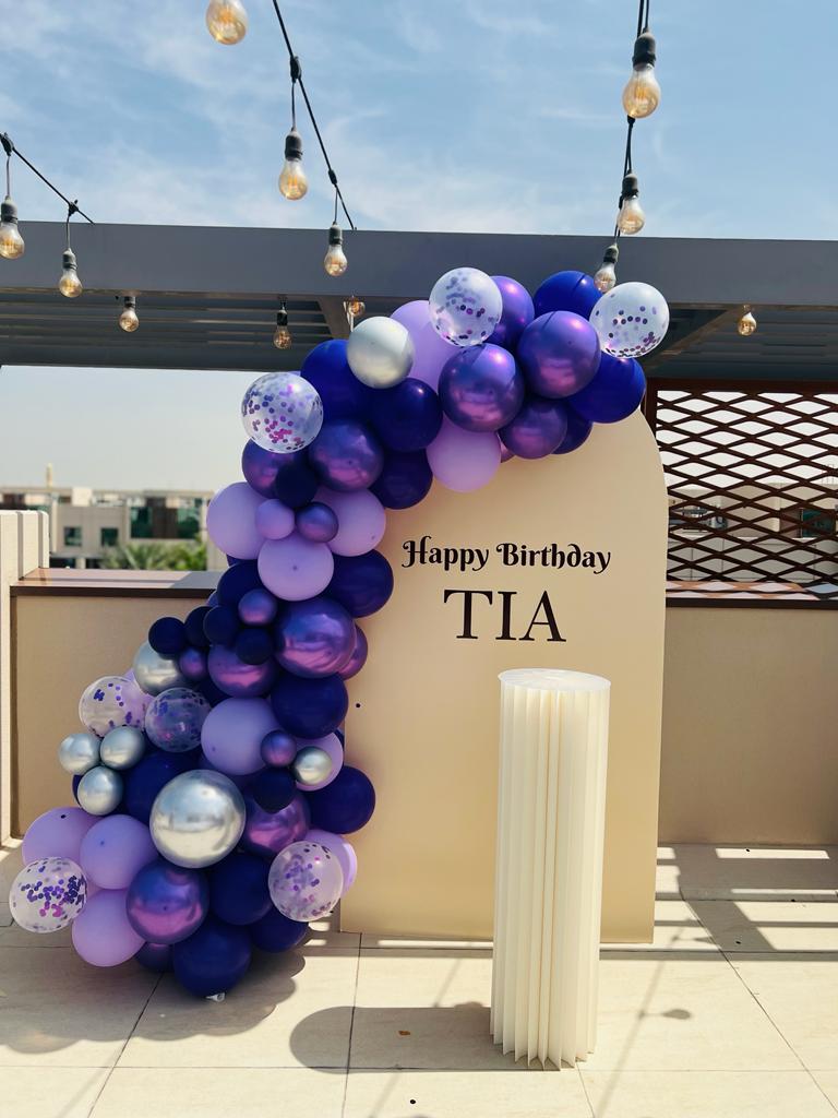 Purple Theme Birthday Decor