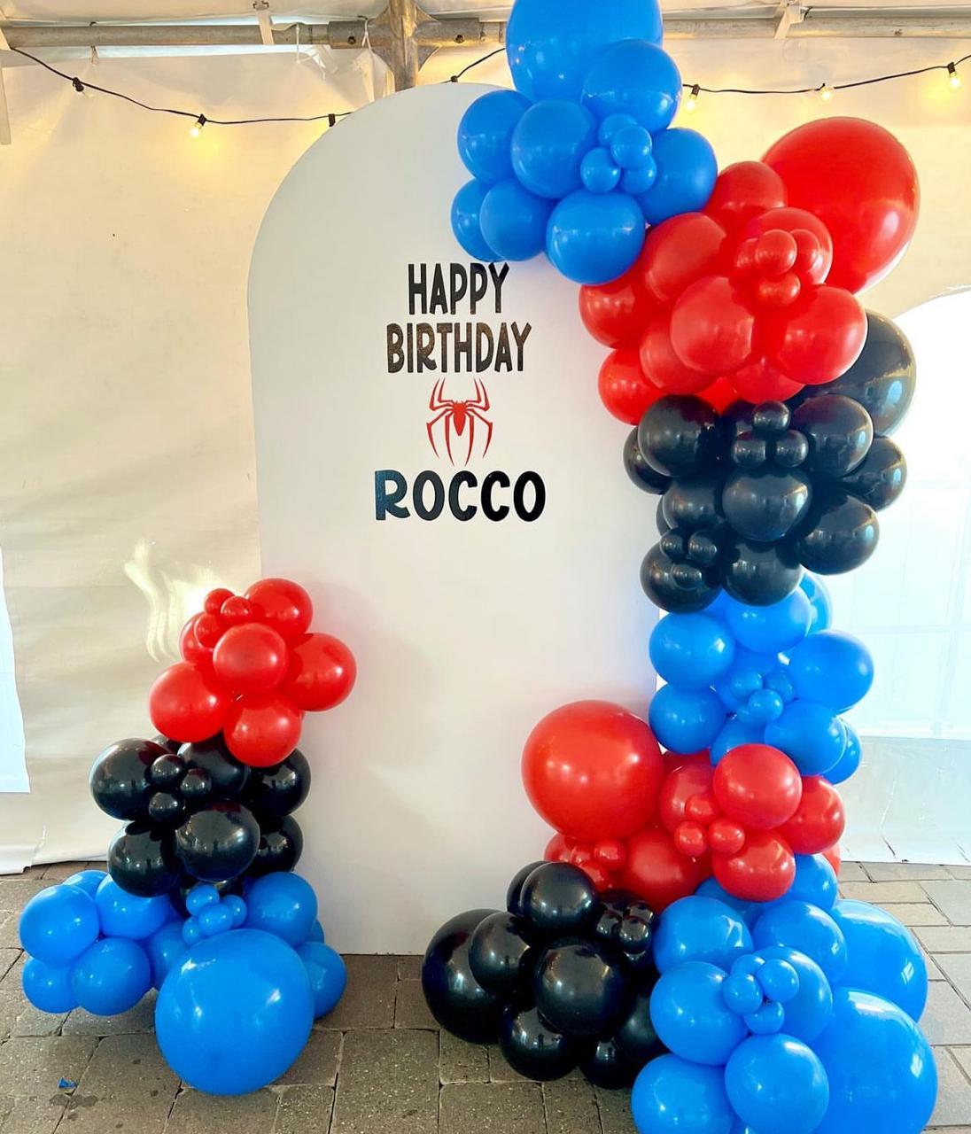 Rocco Spiderman Theme Birthday Decor