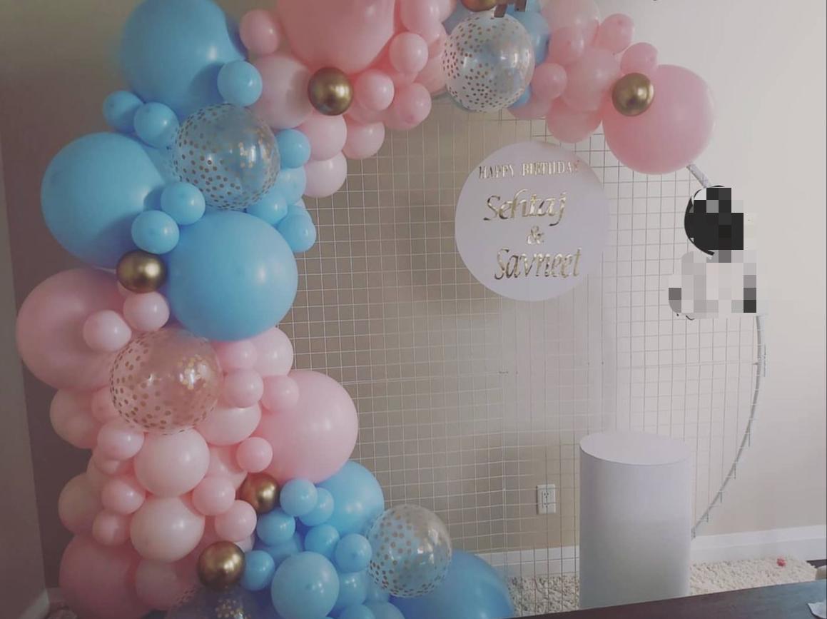 Round Mesh Birthday Decor
