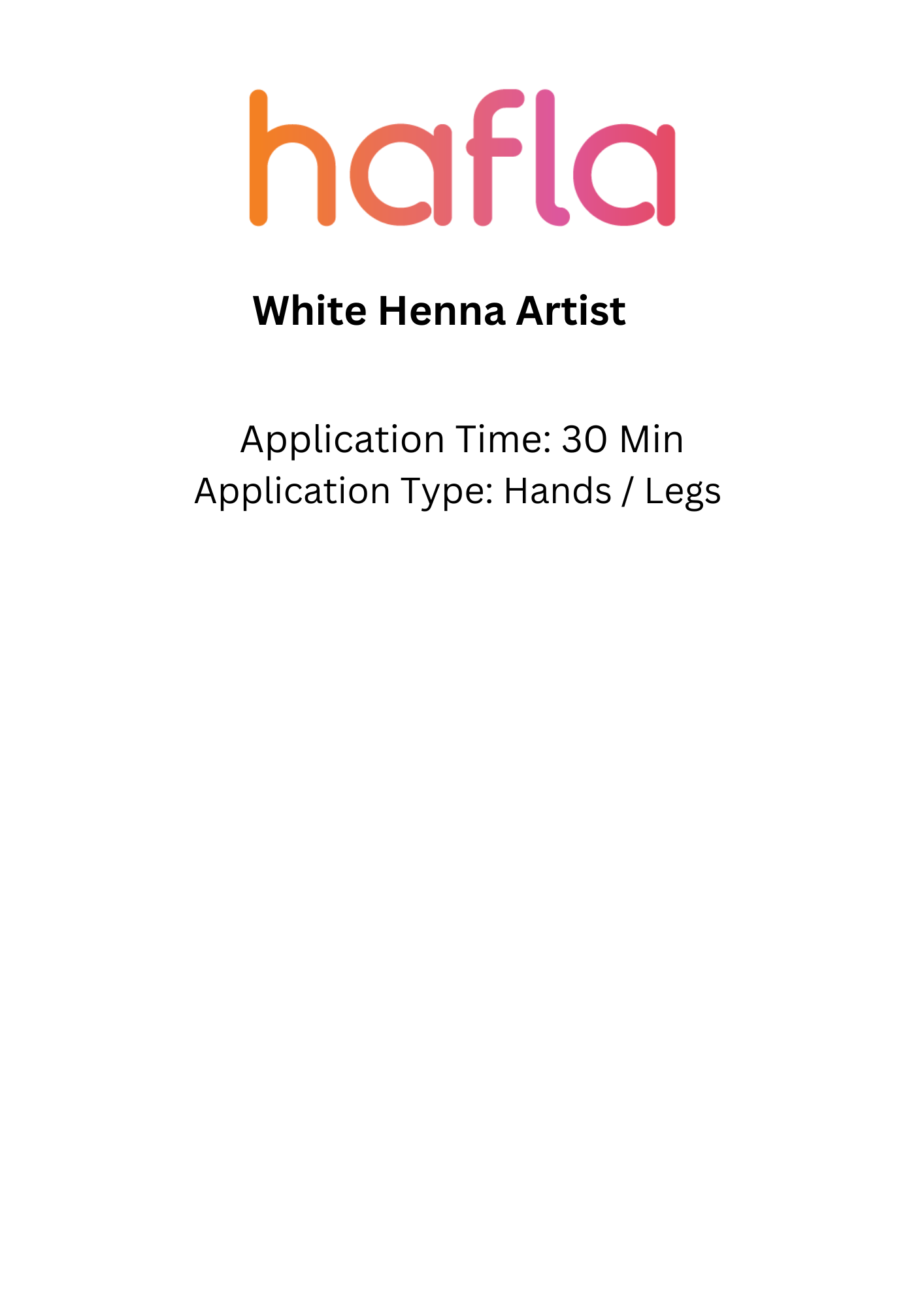 White Henna Artist - Rida