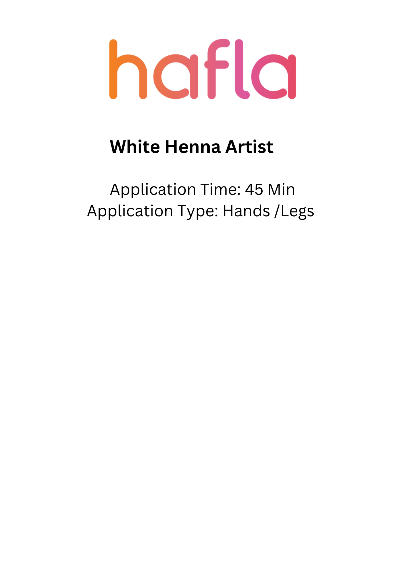 White Henna Artist - Rida