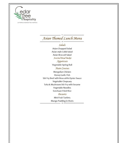 Asian Buffet by Cedar Tree Hospitality