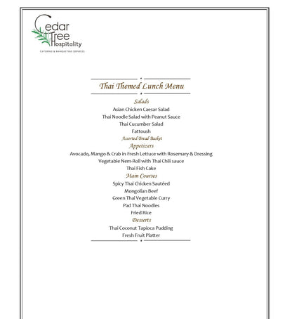 Thai Buffet by Cedar Tree Hospitality