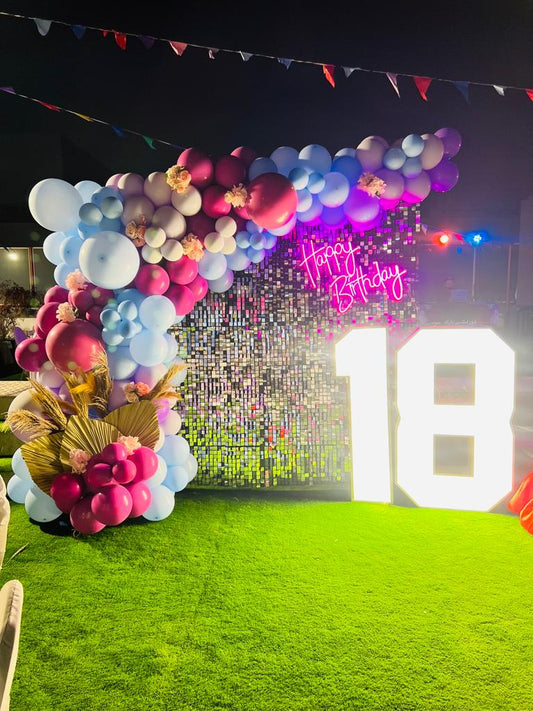 18th Shimmering Birthday Decor