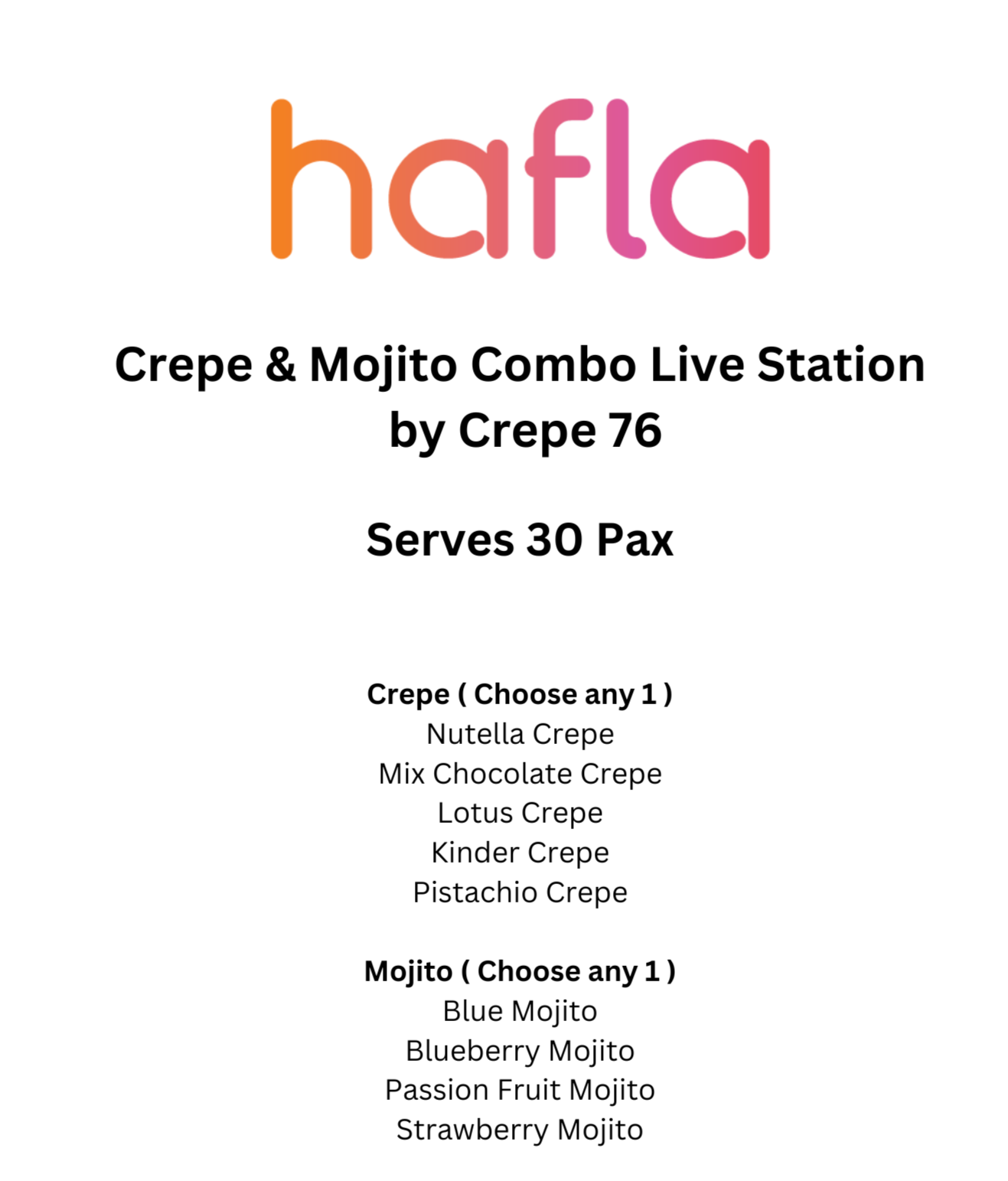Live Crepe & Mojito Combo Station by Crepe 76