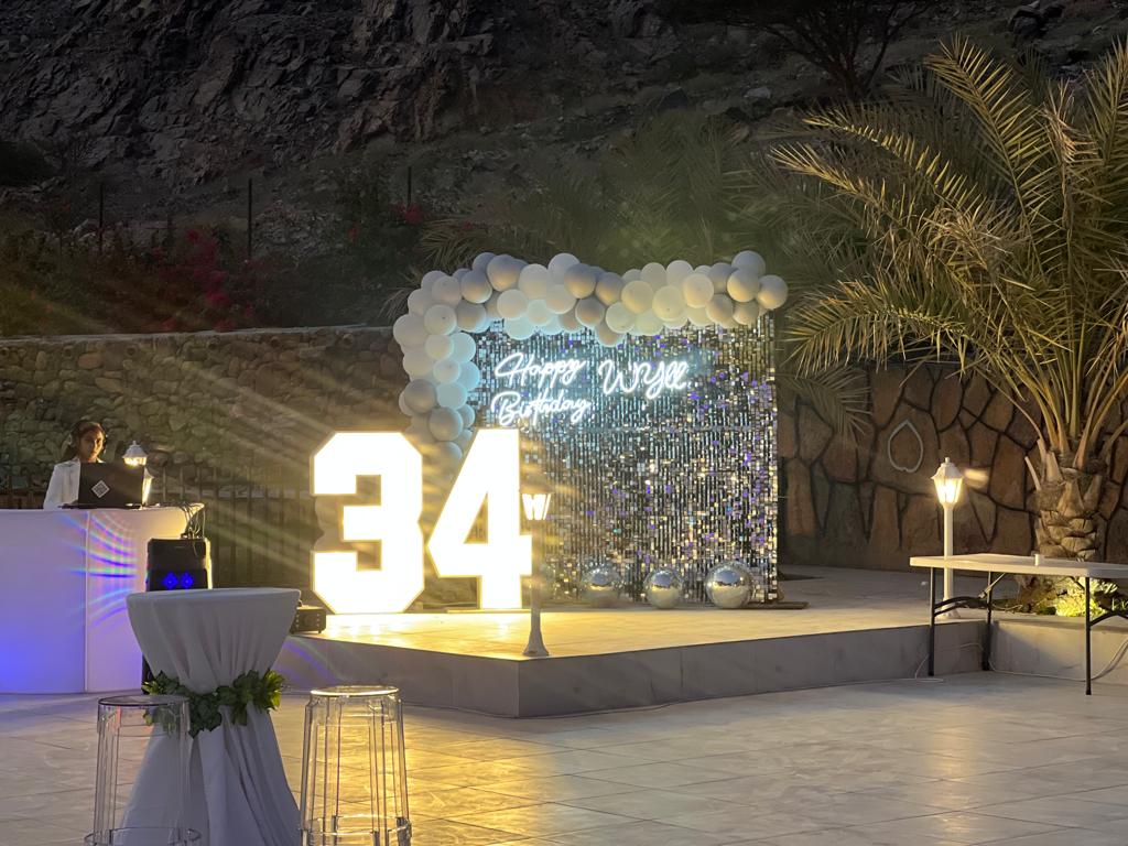 34th Happy Birthday Decor