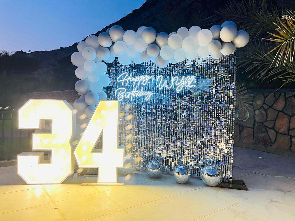 34th Happy Birthday Decor