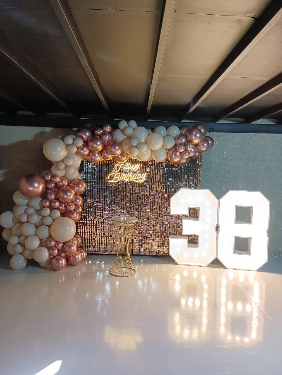 38th Birthday Shimmering Decor