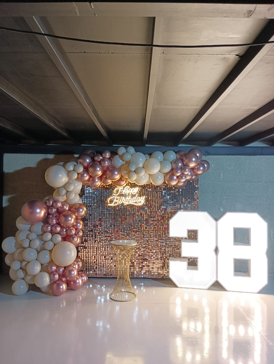 38th Birthday Shimmering Decor