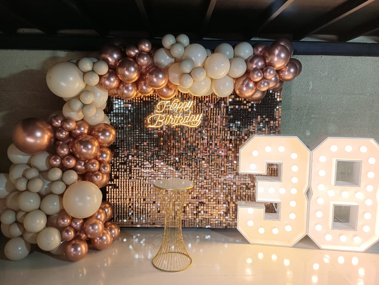 38th Birthday Shimmering Decor