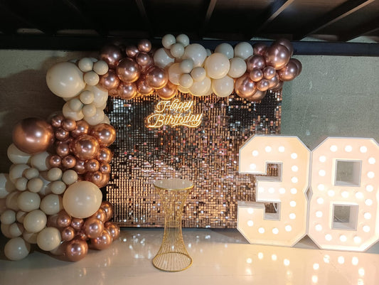 38th Birthday Shimmering Decor