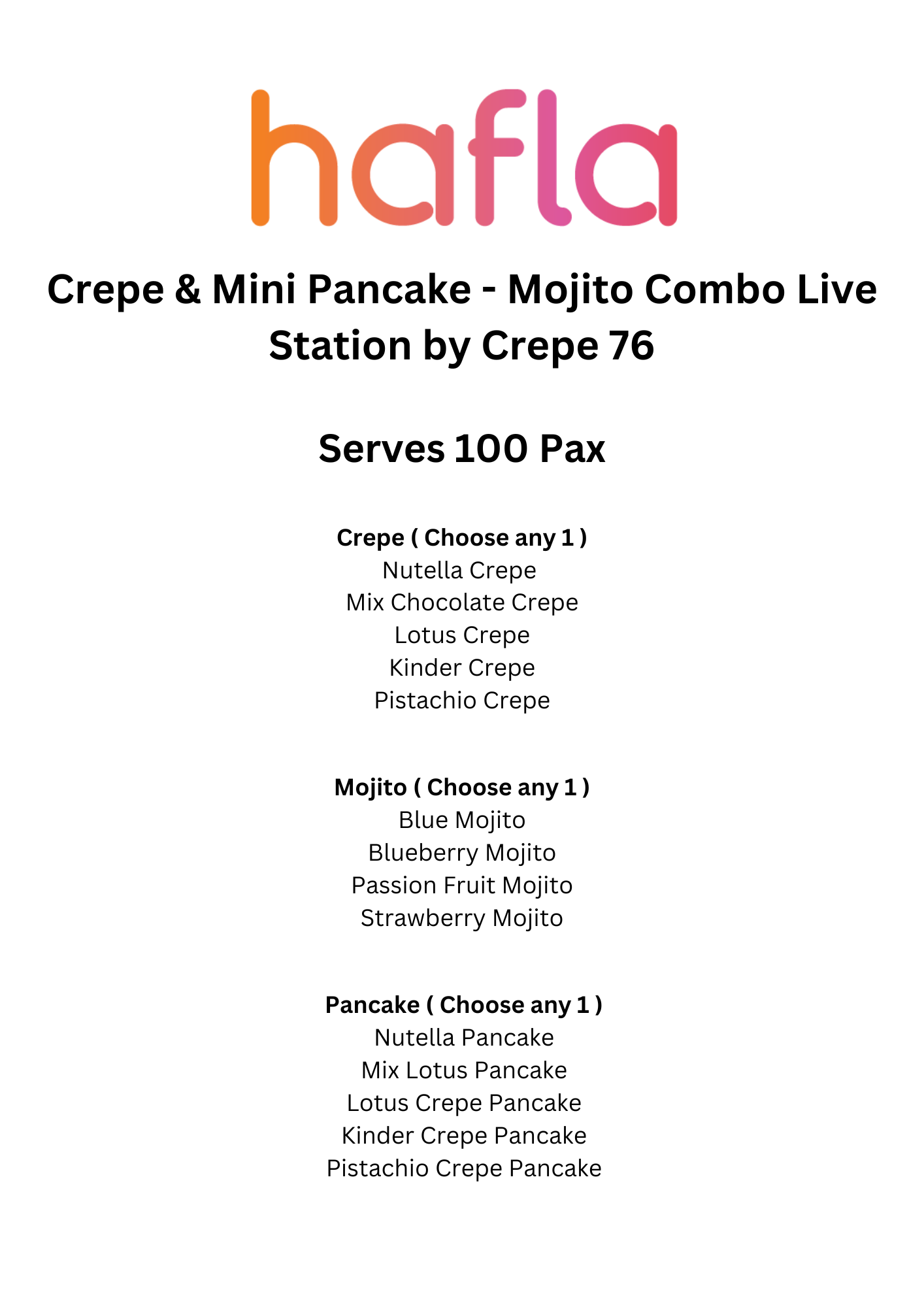 Live Crepe & Mini Pancake-Mojito Combo Station by Crepe 76
