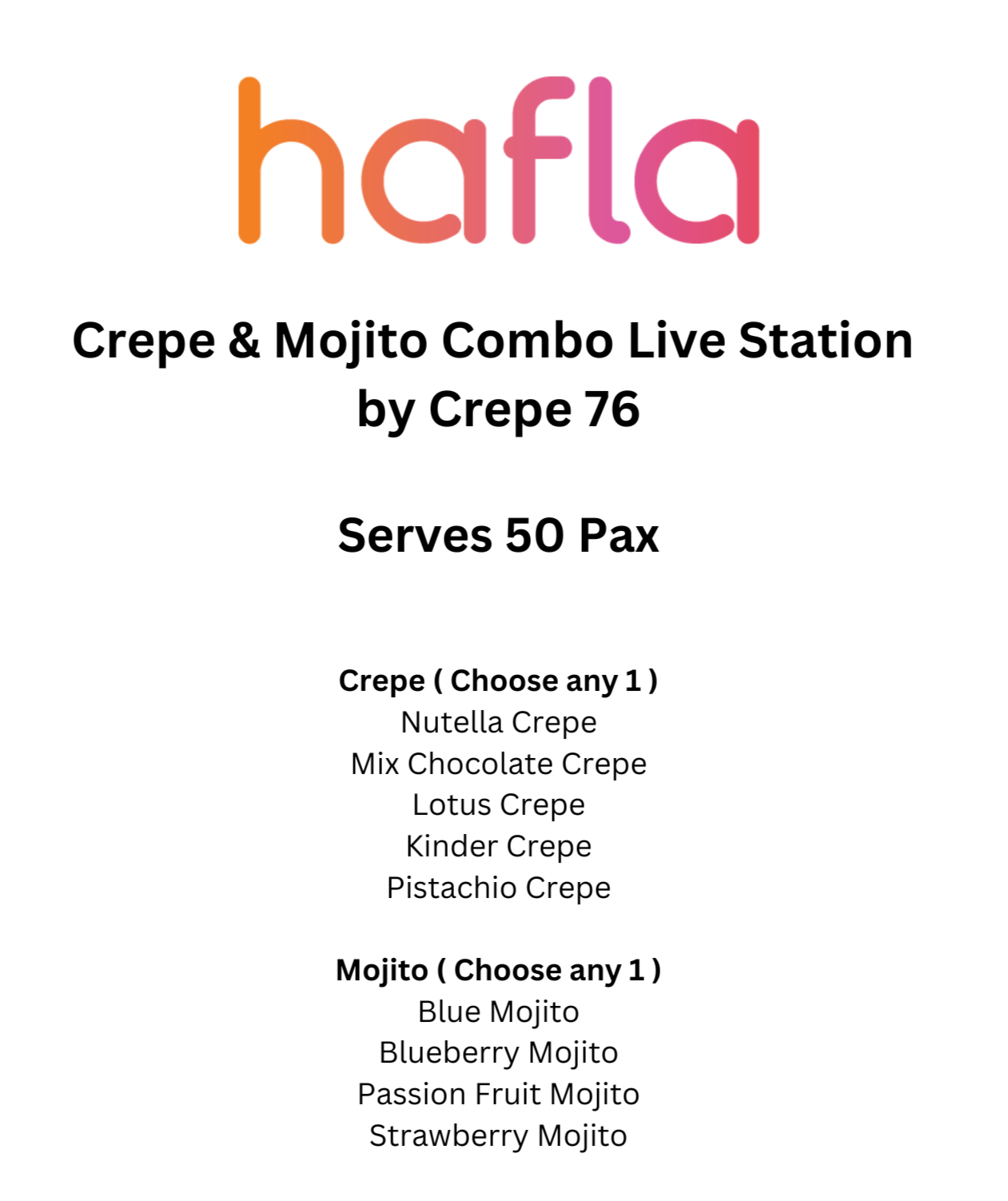 Live Crepe & Mojito Combo Station by Crepe 76