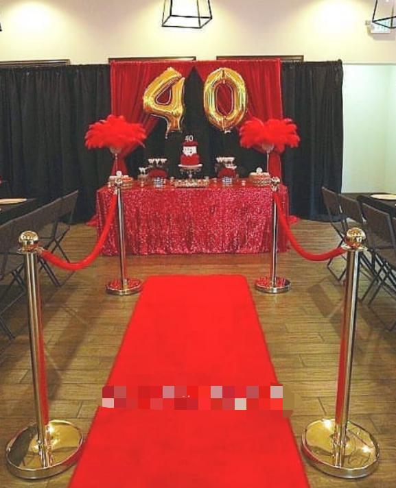 40th Red Carpet Birthday Decor