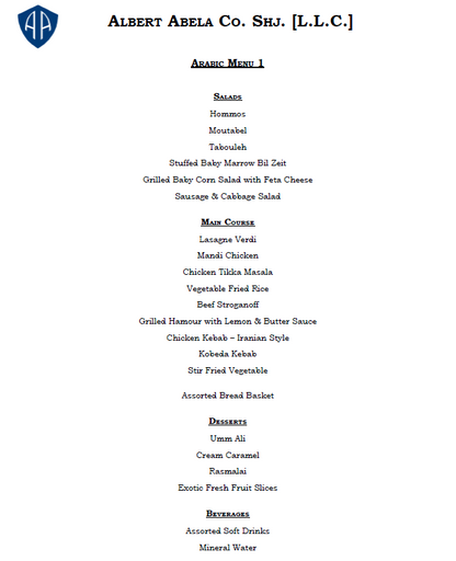 Arabic Buffet by Abela Co.