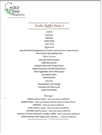 Arabic Buffet by Cedar Tree Hospitality