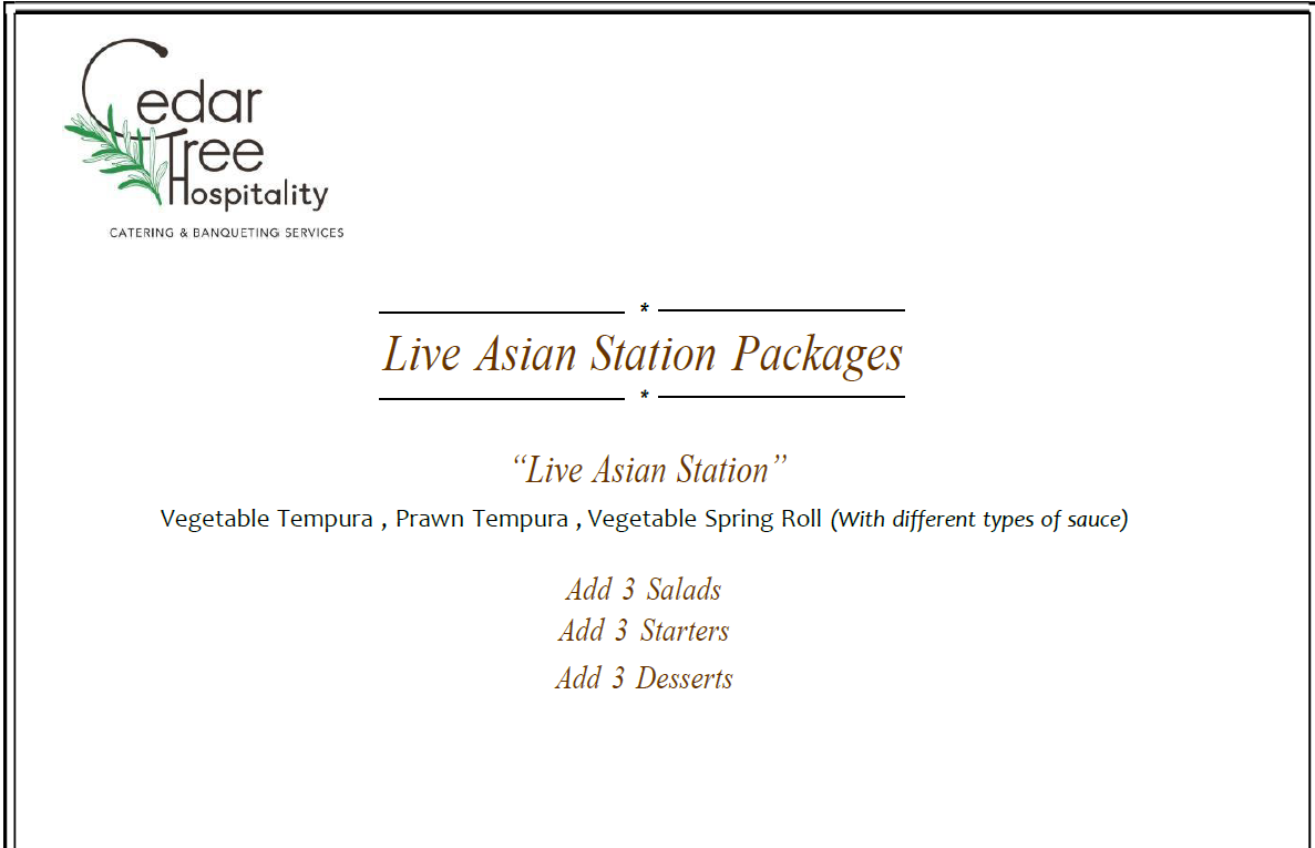 Live Asian BBQ Station by Cedar Tree Hospitality