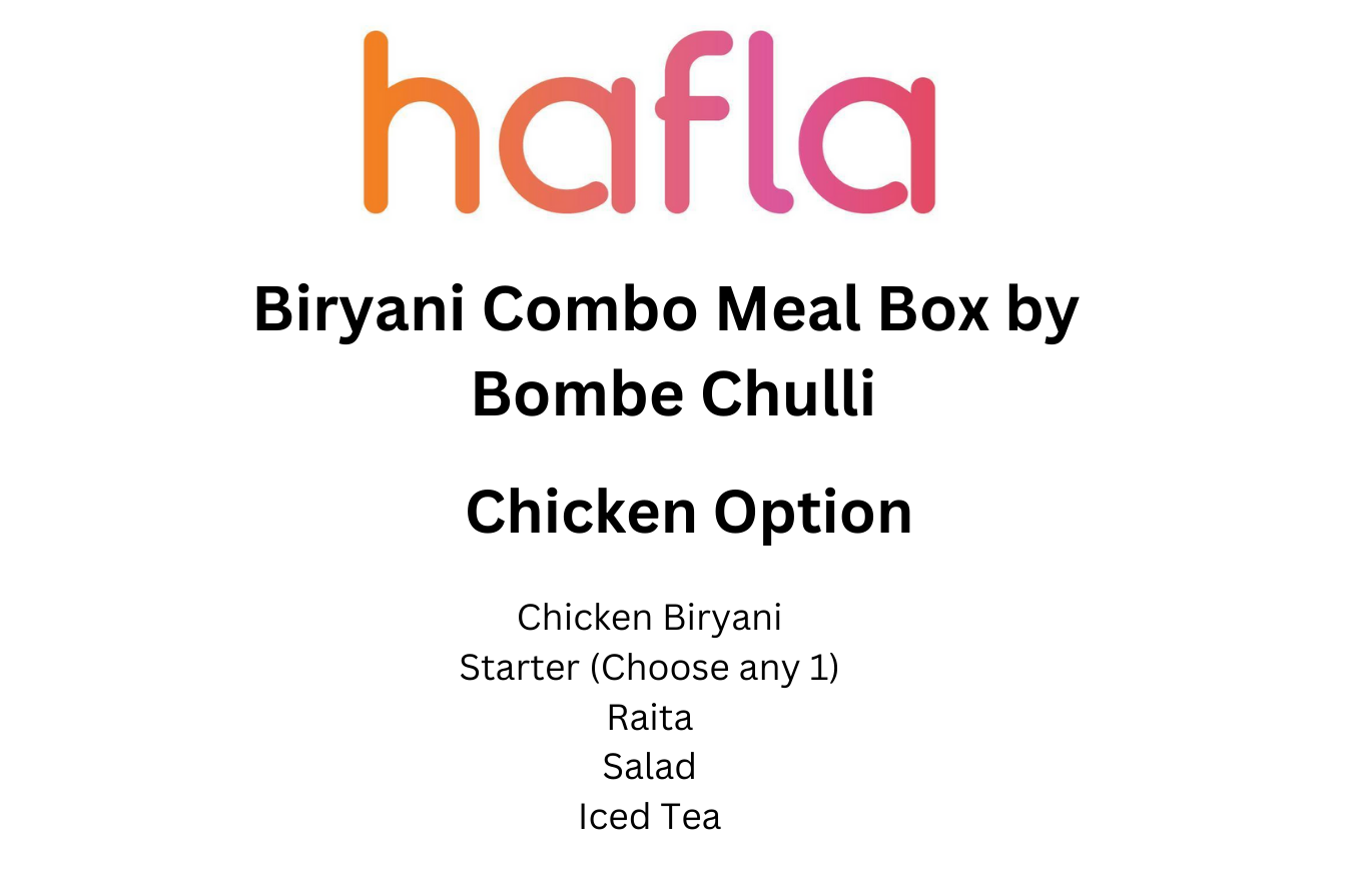Biryani Combo Meal Box by Bombe Chulli