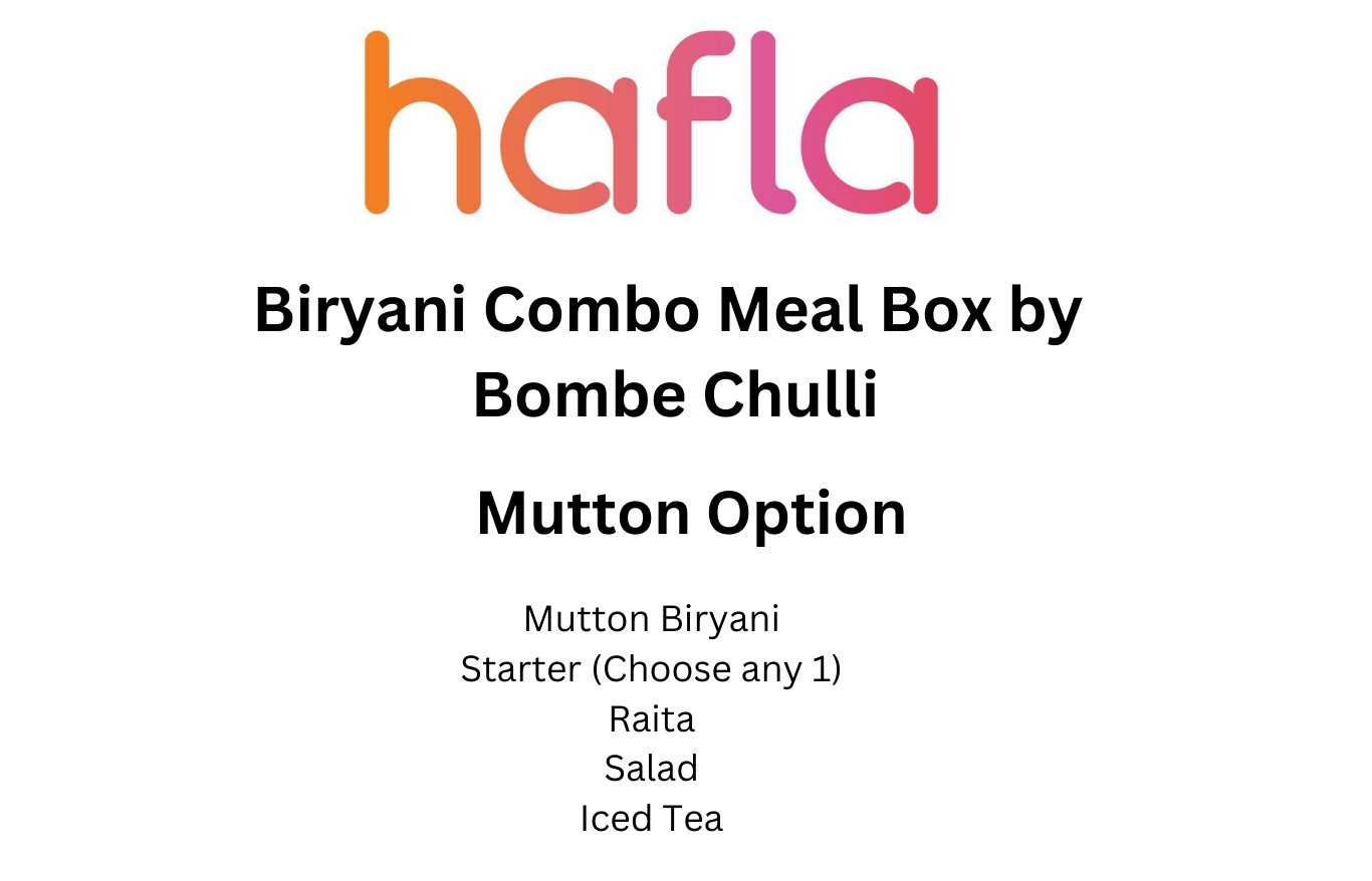 Biryani Combo Meal Box by Bombe Chulli