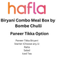 Biryani Combo Meal Box by Bombe Chulli