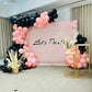Pink Black Party Theme Decor