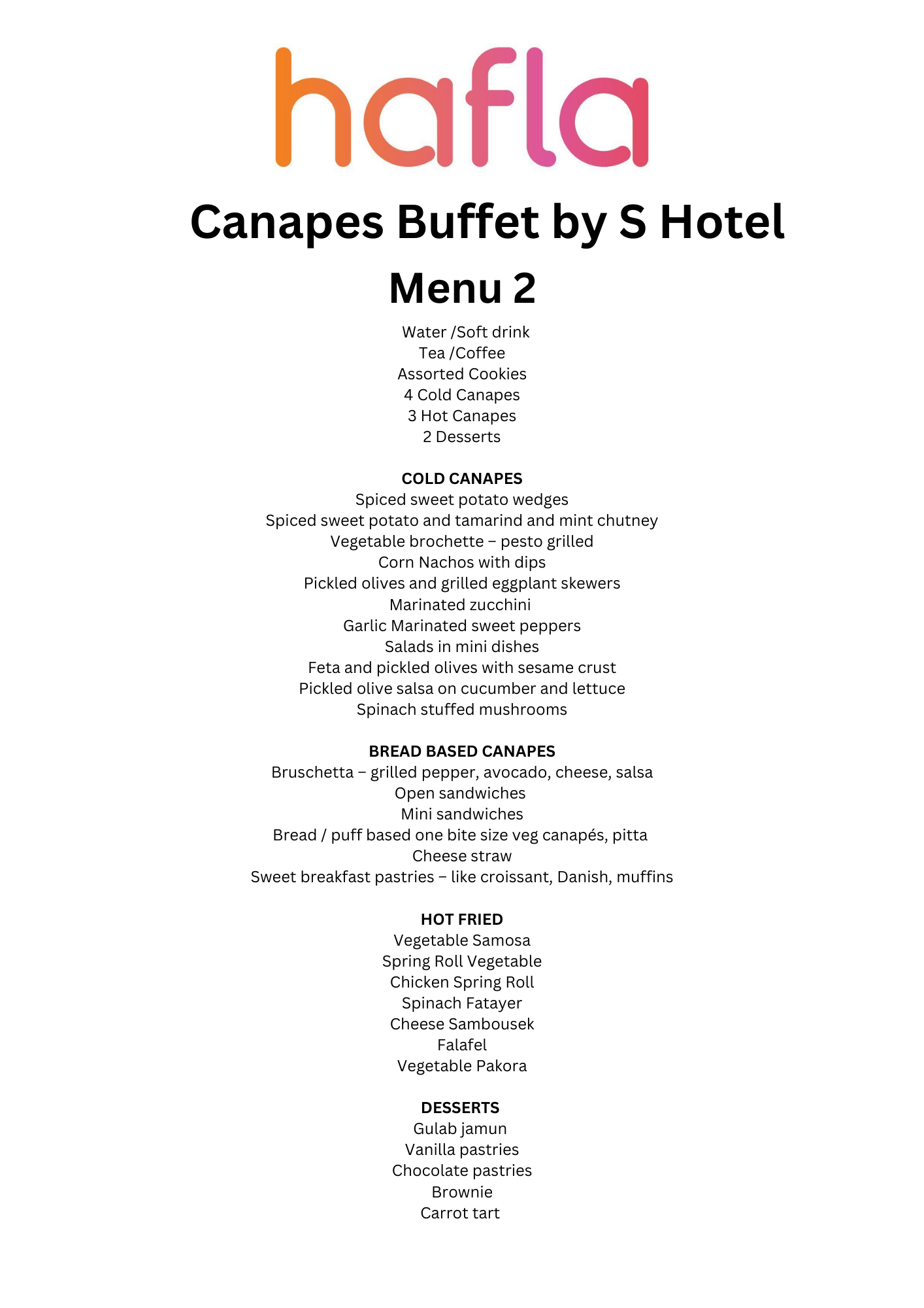 Canapes Buffet by S Hotel