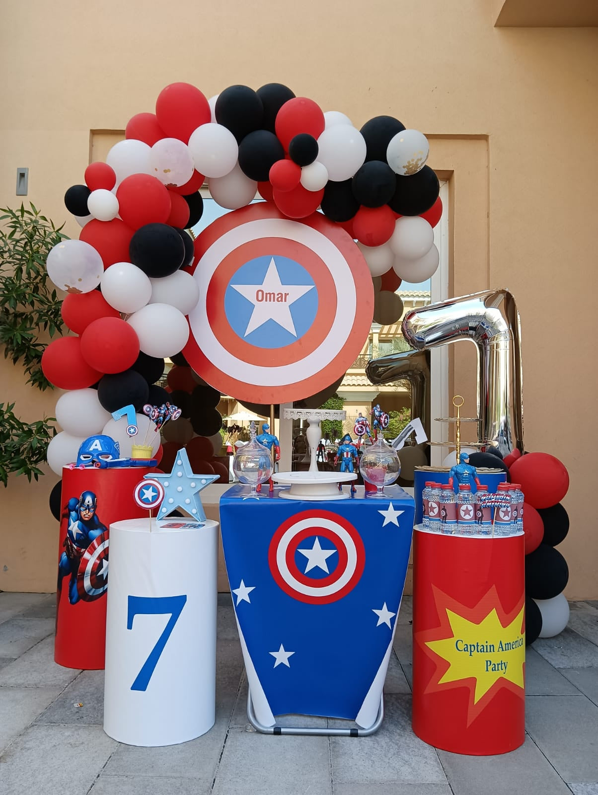 Captain America Theme Birthday Decor