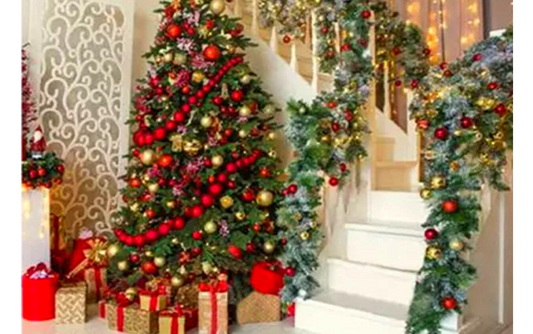 Christmas Garland And Tree