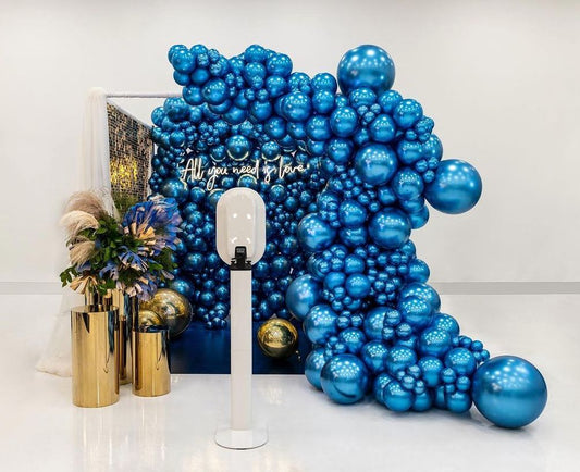 Chrome Blue Love Theme Decor