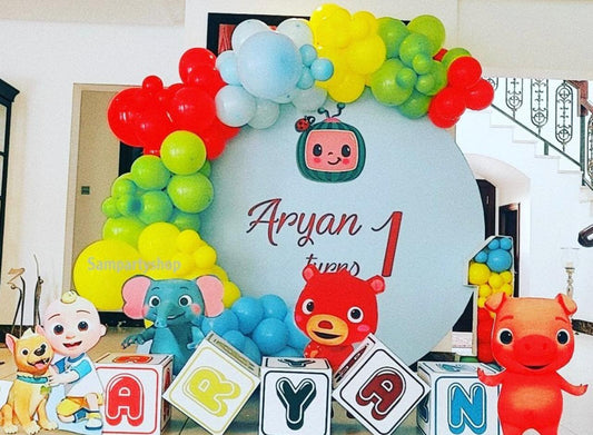 Cocomelon Theme Birthday Decor 3