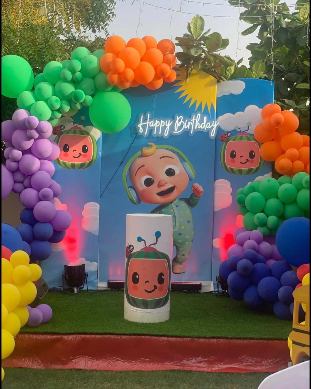 Cocomelon Theme Birthday Decor 4