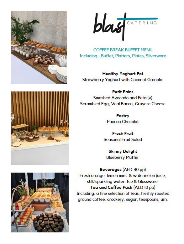 Coffee Break buffet by Blast Catering