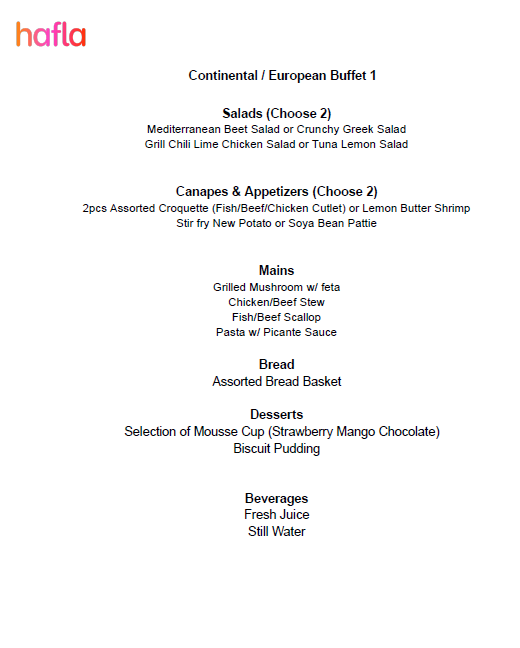 Continental Buffet by Taste Studio