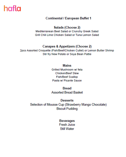 Continental Buffet by Taste Studio
