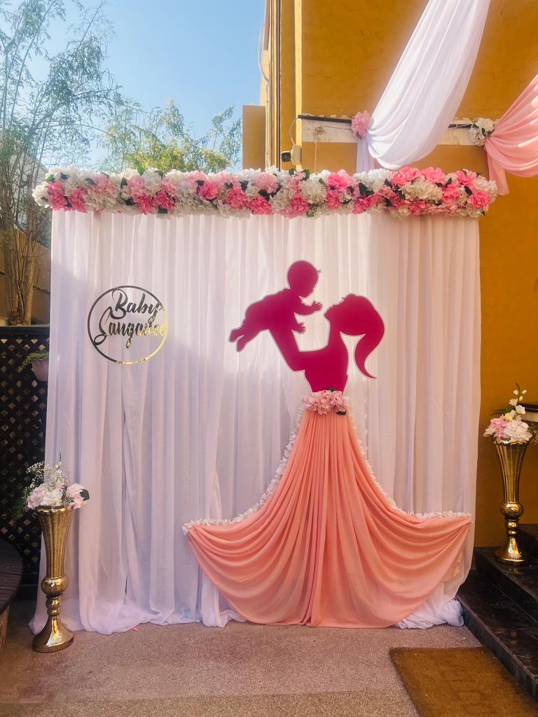 Curtain Baby Shower Decor