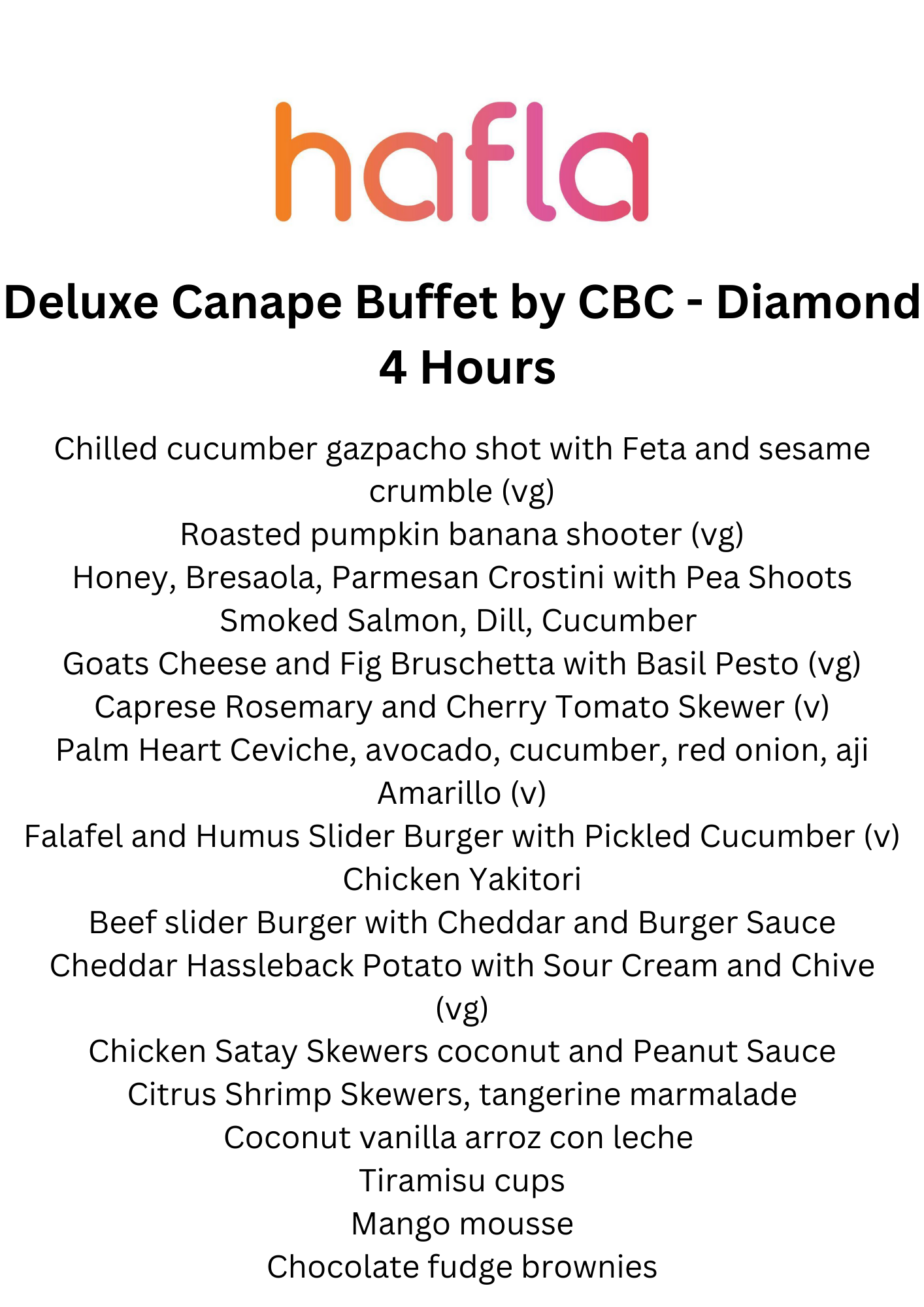 Deluxe Canape Buffet by CBC