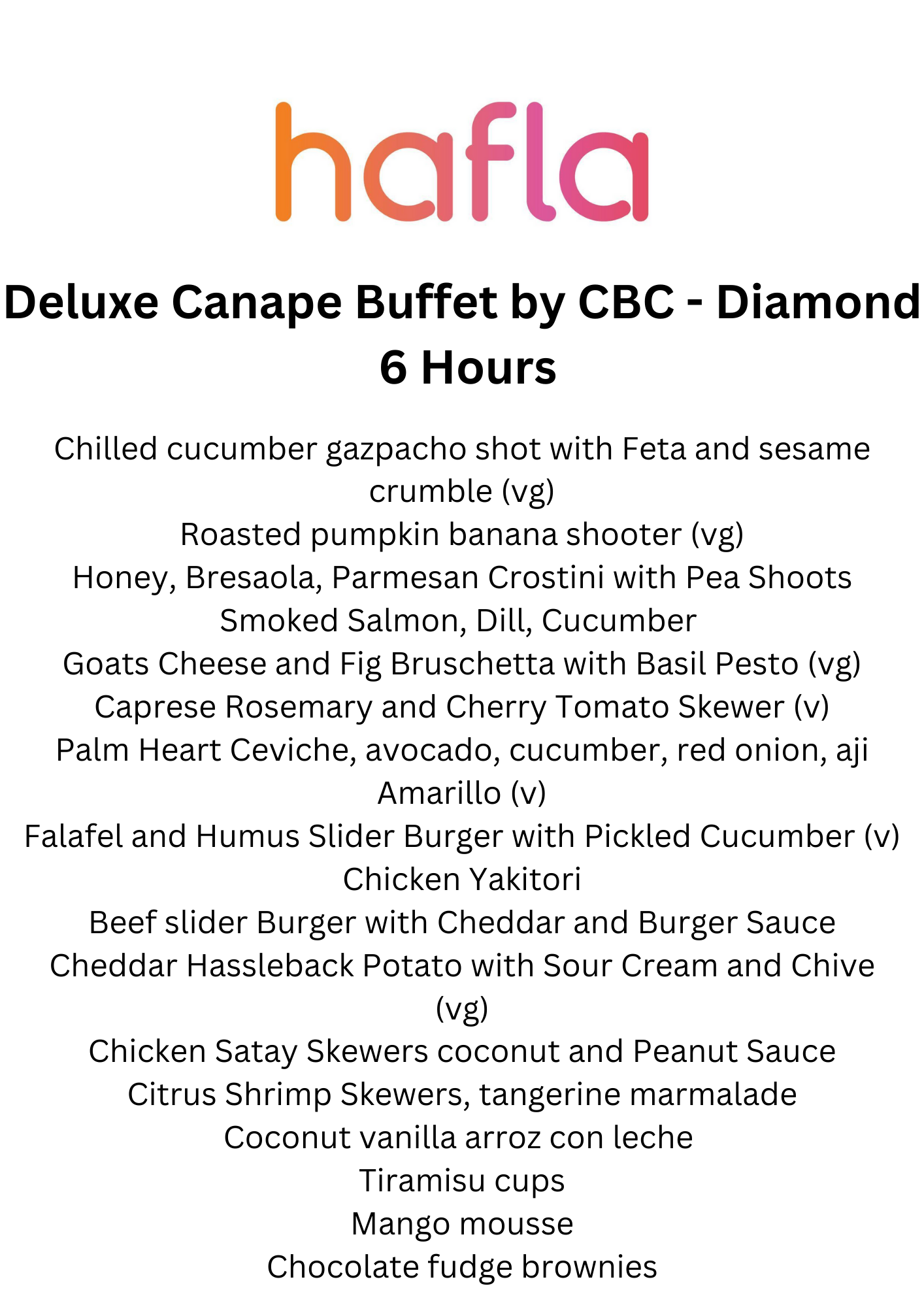 Deluxe Canape Buffet by CBC